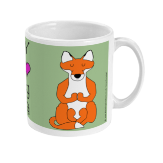 Fox Mug Lotus Pose Yoga Mug