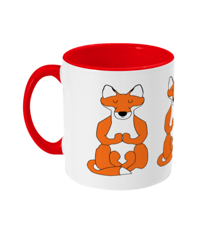 Fox Yoga Mug - Lotus Position Yoga Mug