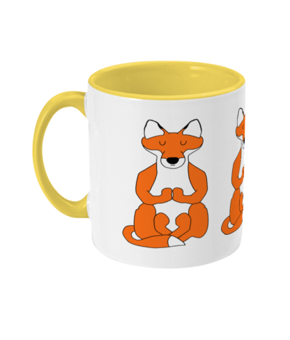 Fox Yoga Mug - Lotus Position Yoga Mug