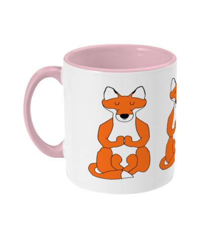 Yoga Lotus Position Red Fox | Yoga Gift Mug | 11 oz Ceramic Mug