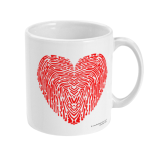 Love You Fingerprint Heart Coffee Mug Valentines Gift Anniversary Gift Valentines Day Gift For Him Valentines Day Gift For Her LOVEYOUMUG R
