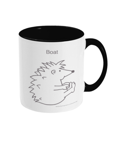 Hedgehog Yoga Pose Mug - Funny Boat Pose 11 floz Coffee Mug