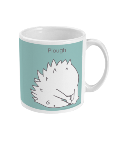 Hedgehog Yoga Pose Mug – Funny Plough Pose 11 floz Coffee Mug