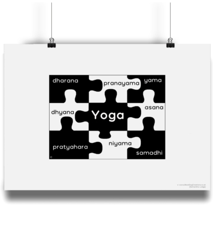 8 Limbs of Yoga Jigsaw Poster Giclee Art Print Matte Finish