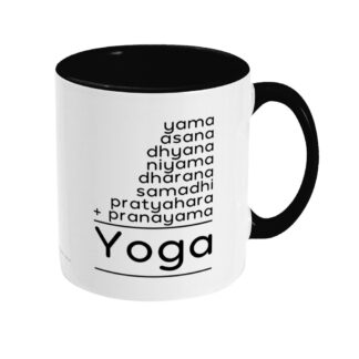 8 Limbs of Yoga Math Puzzle Ceramic Mug( Y_8LIMBS_MATH_MUG_TT_BLK