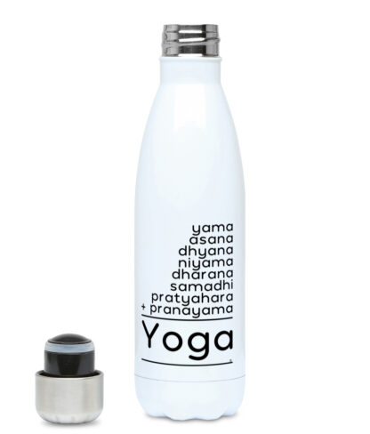 8 Limbs of Yoga Math Puzzle Water Bottle 500ml Stainless Steel