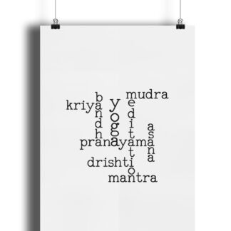 Kundalini Yoga Elements Crossword Poster Giclee Art Print