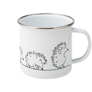 Yoga Hedgehog Mug Hedgehog Evolution Enamel Yoga Coffee Mug