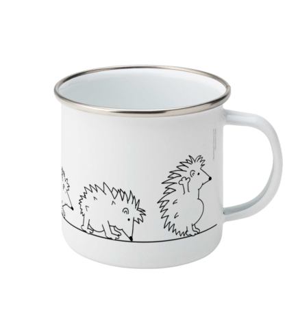 Yoga Hedgehog Mug Hedgehog Evolution Enamel Yoga Coffee Mug