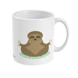 Yoga Sloth Mug on Yoga Mat Yoga Coffee Mug