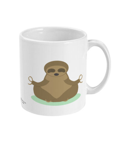 Yoga Sloth Mug on Yoga Mat Yoga Coffee Mug