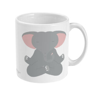 Yoga Meditation Elephant Coffee Mug r