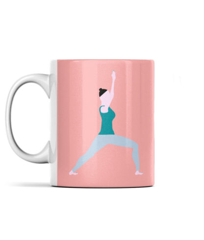 Warrior Woman Yoga Mug Pink