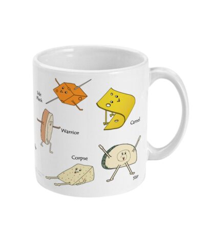 Yoga Cheese Mug, Yoga Mug, Cheese Mug, Cheese Gifts and Yoga Gifts For Yoga or Cheese Lover, Teacher, Yogis, Men