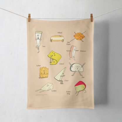 Yoga Poses Cheese Yoga Tea Towel Yoga Gift For Yoga Lover Cheese Lover Gift Women Men Pilates Gift Cook Chef Mum Dad