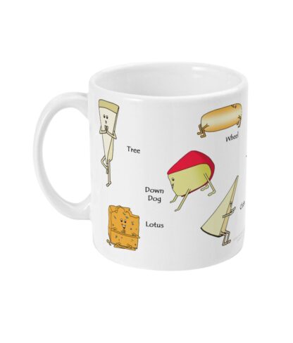 Yoga Cheese Mug, Yoga Mug, Cheese Mug, Cheese Gifts and Yoga Gifts For Yoga or Cheese Lover, Teacher, Yogis, Men